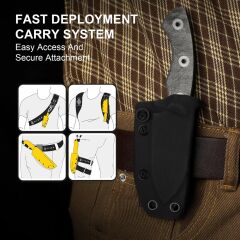 Kizer Rook | 3-layer Composite Steel | Norplex UltreX Micarta | Fixed Blade | KizerV™ 1090A2