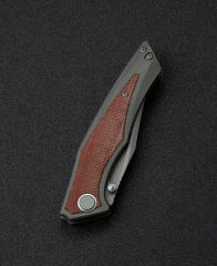 BESTECH TOGATTA BT2102A Titanyum + Doğal Kanvas Micarta Kakma Sap 3,74'' M390 Blade