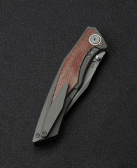 BESTECH TOGATTA BT2102A Titanyum + Doğal Kanvas Micarta Kakma Sap 3,74'' M390 Blade