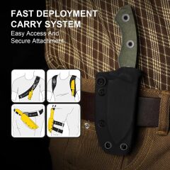 Kizer Rook | AEB-L | Micarta | Fixed Blade | KizerV™ 1090A4