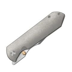 Kizer Harpoon Fold | Elmax + Hollow Grind + Stonewashed | FRAME LOCK | Titanium | KizerB™ 4784A1