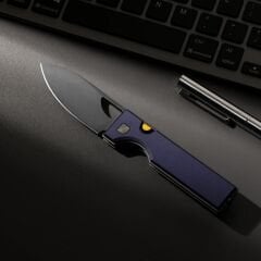 Kizer Little Ringbo | Alüminyum Sap | AEB-L PVD Coating & Stonewashed Çelik Çakı | V3708A3