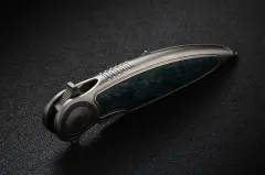 Rike Knife Viper 2-B Düz/Yeşil Karbon Fiber-P/GrCF Cep Çakısı