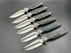 Rike Knife Viper 2-B Düz/Yeşil Karbon Fiber-P/GrCF Cep Çakısı