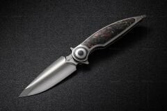 Rike Knife Viper 2-B-P/OCF Plain Integral Handle With Orange Carbon Fiber Inlay Bohler M398 Çakı