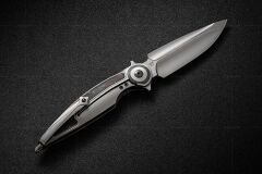 Rike Knife Viper 2-B-P/OCF Plain Integral Handle With Orange Carbon Fiber Inlay Bohler M398 Çakı