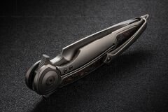 Rike Knife Viper 2-B-P/OCF Plain Integral Handle With Orange Carbon Fiber Inlay Bohler M398 Çakı
