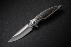 Rike Knife Viper 2-B Düz/Altın Karbon Fiber-P/GCF Cep Çakısı