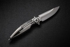 Rike Knife Viper 2-B Düz/Altın Karbon Fiber-P/GCF Cep Çakısı