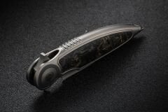 Rike Knife Viper 2-B Düz/Altın Karbon Fiber-P/GCF Cep Çakısı