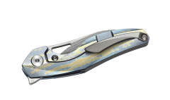 BESTECH THE RETICULAN BT1810L Titanyum Sap Damascus Çelik Mini Çakı