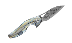 BESTECH The Reticulan | Titanyum Sap | Damascus Çelik Mini Kolye Çakı | BT1810L