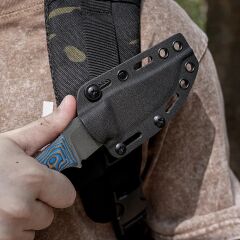 Vosteed H-Back ( Nitro-V Çelik ve Mikarta Sap Bıçak ) SOAR Klipsli - D0407