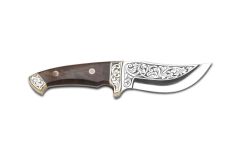 Bora 409 C Barbary Lion Ceviz Saplı Gravürlü Bıçak
