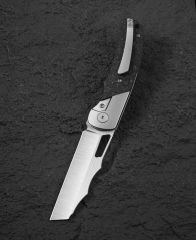 BESTECH SYN BT2306A Titanyum+Mermer Karbon Fiber Kakma Sap: 3.57'' İçi Boş Taşlama El Ovuşturulmuş Saten+ Düz Saten Elmax Bıçak