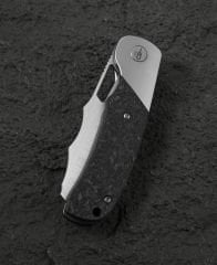 BESTECH SYN BT2306A Titanyum+Mermer Karbon Fiber Kakma Sap İçi Boş Taşlama El Ovuşturulmuş Saten + Düz Saten Elmax Çelik Çakı