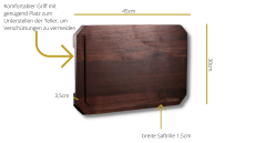 PUMA Cutting Board, 45x30cm Walnutwood