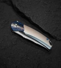 BESTECH SUPERNOVA BT2111D Titanyum+Zirkonyum Timascus Destek Sapı: 3,07'' M390 Bıçak