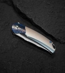 BESTECH SUPERNOVA BT2111D Titanyum+Zirkonyum Timascus Destek Sapı M390 Çakı