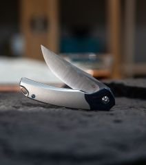 BESTECH SUPERNOVA BT2111D Titanyum+Zirkonyum Timascus Destek Sapı: 3,07'' M390 Bıçak
