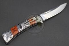 Columbia Company Sırttan Kilitli Gravür Desenli Çakı 22cm