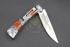 Columbia Company Sırttan Kilitli Gravür Desenli Çakı 22cm