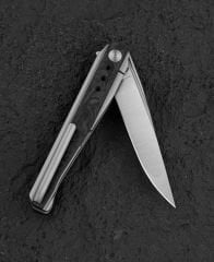BESTECH SPEAR PHISHER BT2405A 3.48'' M390 Blade Titanyum+ Mermer Karbon Fiber Sap