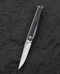BESTECH SPEAR PHISHER BT2405B 3.48'' M390 Blade Titanyum+ Mermer Karbon Fiber Sap