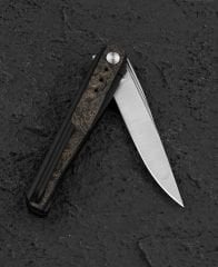 BESTECH SPEAR PHISHER Titanyum+ Yağlı Karbon Fiber Sap M390 Çelik Çakı - BT2405D