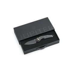 Fox Jupiter M390 Titanium All Black PVD + Bronze Screws Çakı