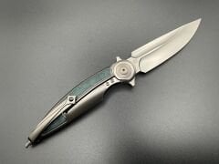 Rike Knife RK-Viper 2-A Düz/Yeşil Karbon Fiber-P/GrCF Cep Çakısı