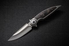 Rike Knife Viper 2-A-P/OCF Plain Orange Carbon Fiber Inlay Bohler M398 Çakı