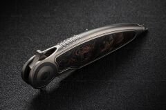 Rike Knife Viper 2-A-P/OCF Plain Orange Carbon Fiber Inlay Bohler M398 Çakı
