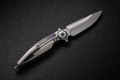 Rike Knife Viper 2-A-P/GCF Plain Titanium Hadle With Gold Carbon Fiber Inlay Bohler M398 Çakı