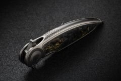 Rike Knife Viper 2-A-P/GCF Plain Titanium Hadle With Gold Carbon Fiber Inlay Bohler M398 Çakı