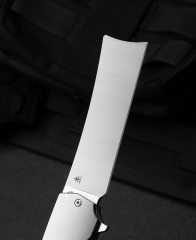 BESTECH İSPANYOL UÇLU RAZOR BT2101A Titanyum+Siyah Turuncu Karbon Fiber Sap: 3,79'' M390 Bıçak