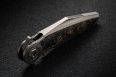 Rike Knife Viper 3-V2 Plain/OrangeCarbonFiber-P/OCF Cep Çakısı