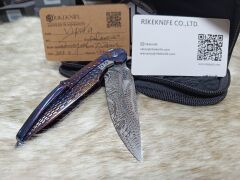 Rike Knife Viper 4-A-Limited Edition Timasteel Integral Handle Damasteel Çakı