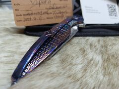 Rike Knife Viper 4-A-Limited Edition Timasteel Integral Handle Damasteel Çakı