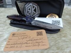 Rike Knife Viper 4-A Sınırlı Üretim Timasteel Entegre Saplı Damasteel Cep Çakısı