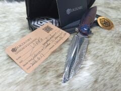 Rike Knife Viper 4-B Sınırlı Üretim Timasteel Entegre Saplı Damasteel Cep Çakısı