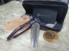 Rike Knife Viper 4-B Sınırlı Üretim Timasteel Entegre Saplı Damasteel Cep Çakısı