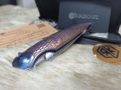 Rike Knife Viper 4-B-Limited Edition Timasteel Integral Handle Damasteel Çakı