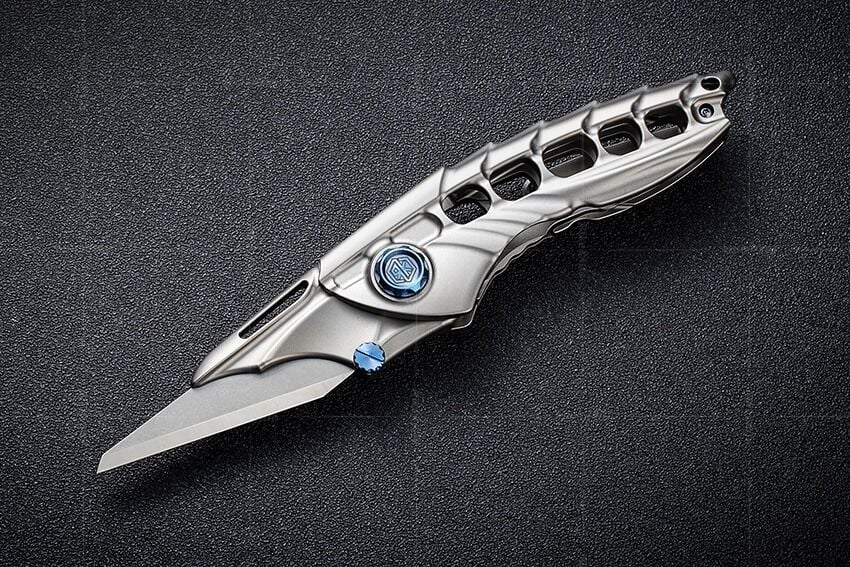 Rike Knife RK Alien1-P Plain Titanium Handle Bohler M390 Çakı