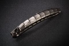 Rike Rk Alien4-DG &(Rk PT-B) | Koyu Gri Titanyum Sap | Damascus Çelik Çakı | RK-12261-1