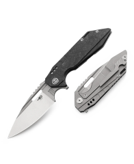 BESTECH SHODAN BT1910C Titanyum+Karbon Fiber Sap: 3,86'' S35VN Bıçak