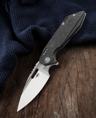 BESTECH SHODAN BT1910C Titanyum+Karbon Fiber Sap: 3,86'' S35VN Bıçak