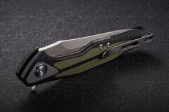 Rike Knife RK-Tulay-G10 Siyah+ODYeşil-BOG Cep Çakısı