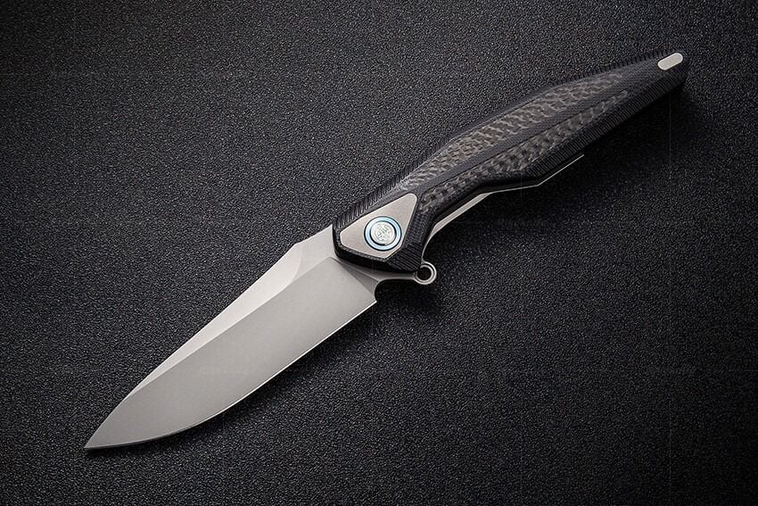 Rike Knife RK-Tulay-G10 Siyah + Karbon Fiber-BCF Cep Çakısı