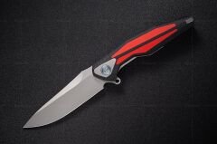 Rike Knife RK-Tulay-BR Black/Red G10 Integral Handle 154CM Çakı